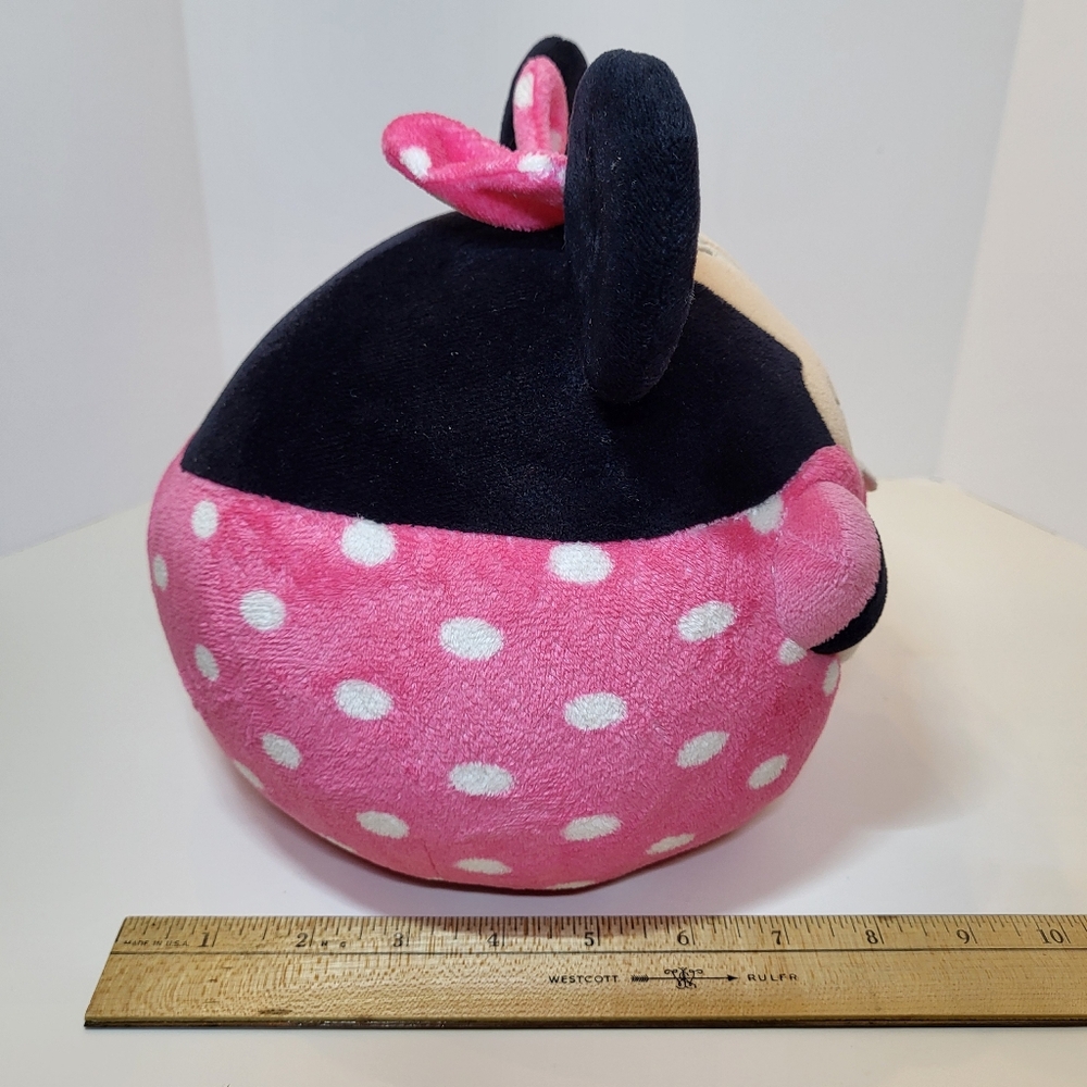TY Minnie Mouse Beanie Ballz 8" Disney Stuffed Plush Ball Pink w/White Dots 2013 - Picture 2 of 11